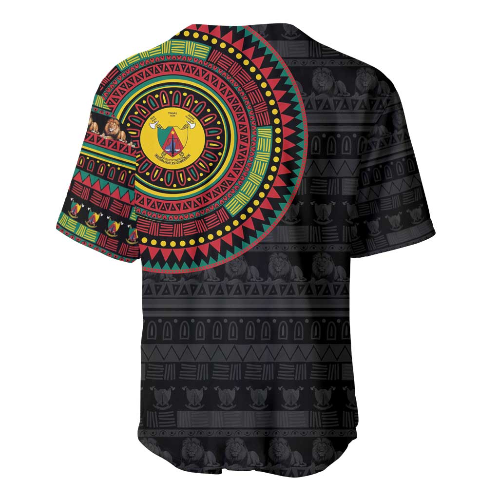 Cameroon African Tribal Pattern Baseball Jersey Chest Arm Tattoo LT15
