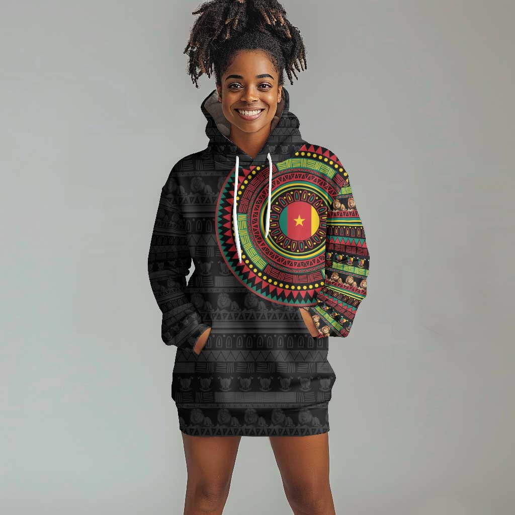 Cameroon African Tribal Pattern Hoodie Dress Chest Arm Tattoo LT15