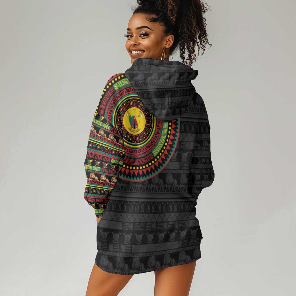 Cameroon African Tribal Pattern Hoodie Dress Chest Arm Tattoo LT15