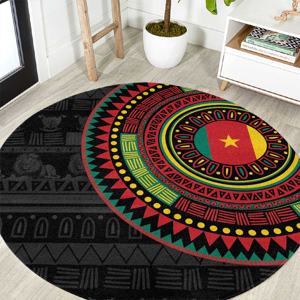 Cameroon African Tribal Pattern Round Carpet Chest Arm Tattoo LT15