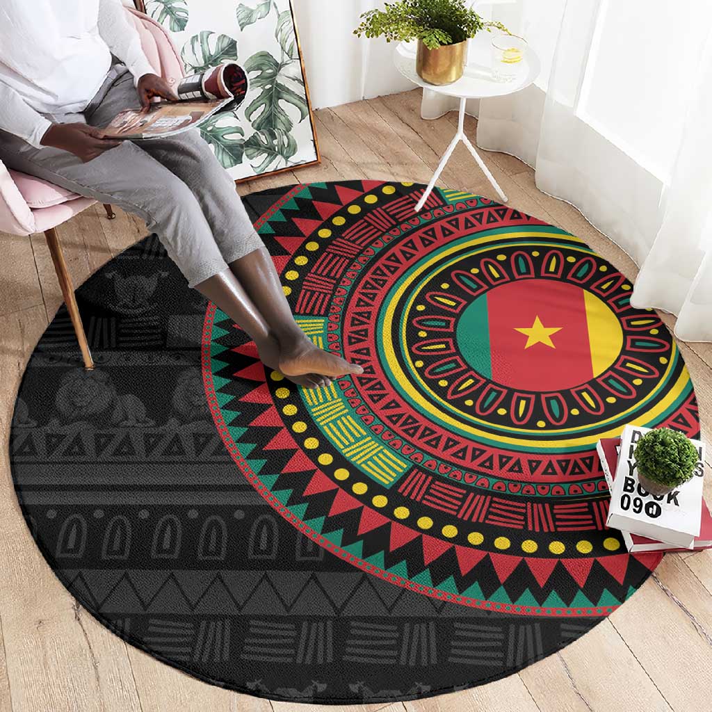 Cameroon African Tribal Pattern Round Carpet Chest Arm Tattoo LT15