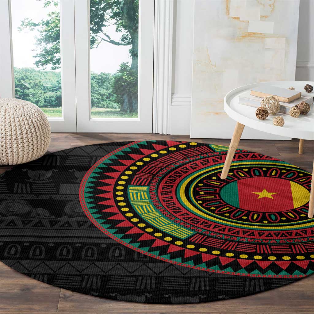 Cameroon African Tribal Pattern Round Carpet Chest Arm Tattoo LT15