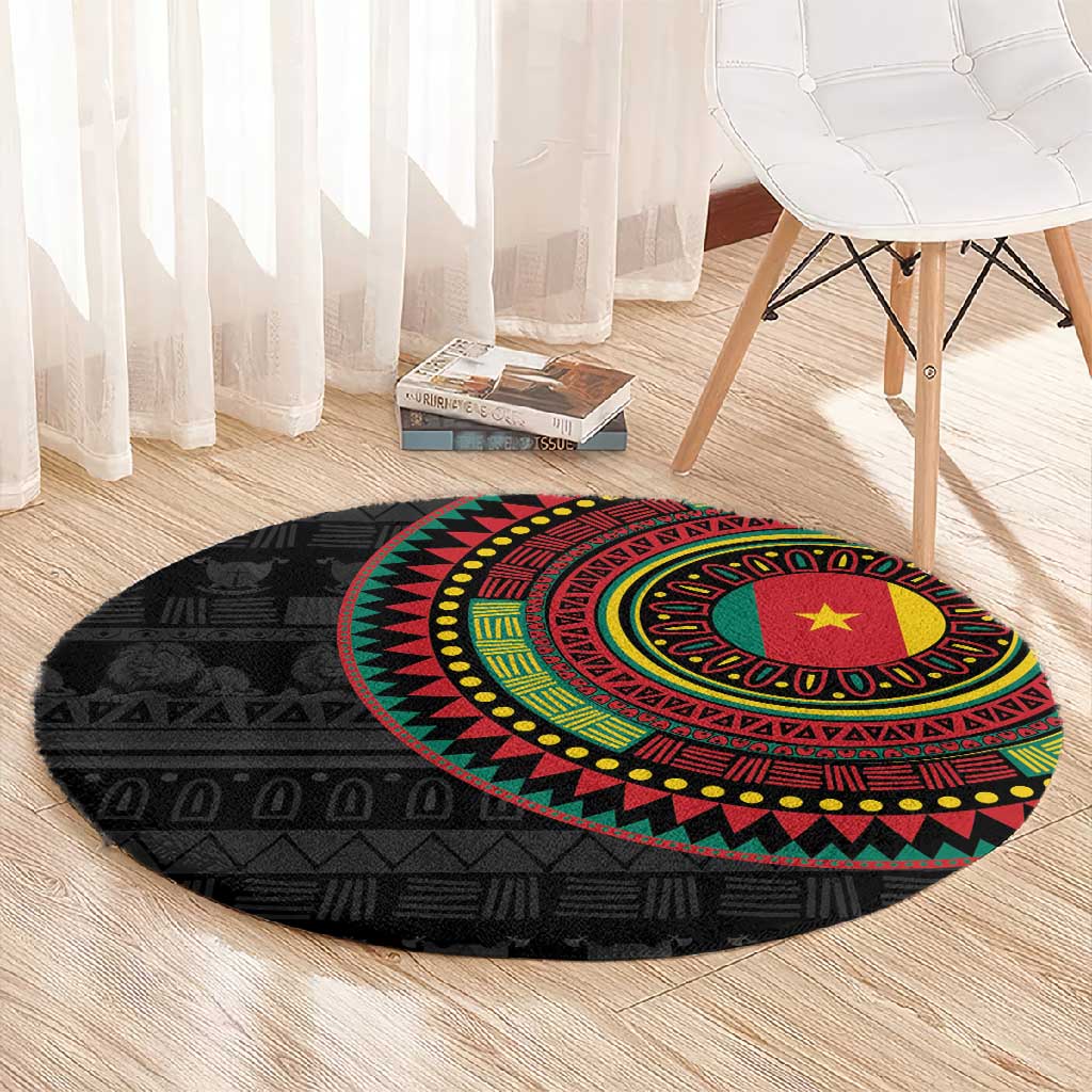 Cameroon African Tribal Pattern Round Carpet Chest Arm Tattoo LT15