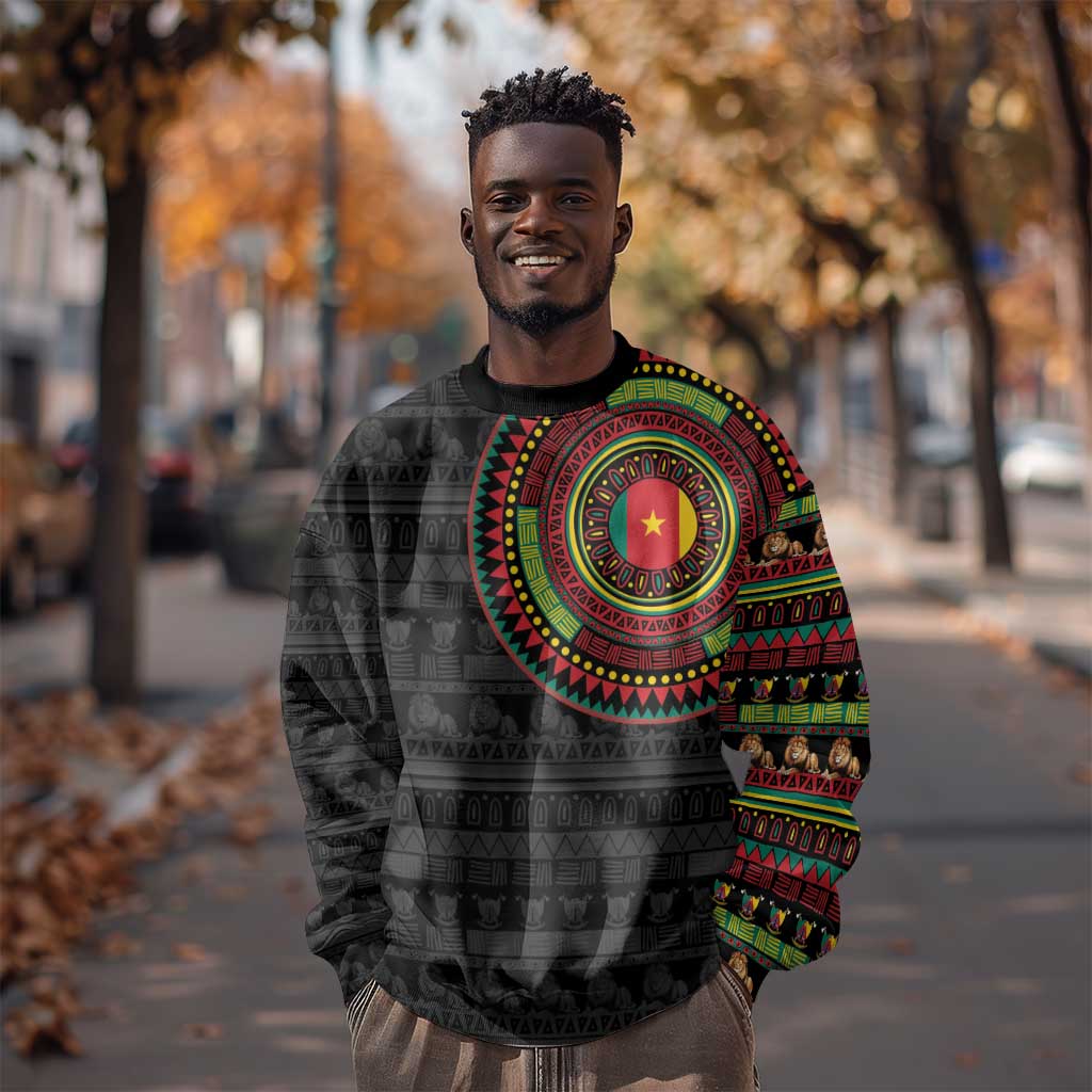 Cameroon African Tribal Pattern Sweatshirt Chest Arm Tattoo LT15