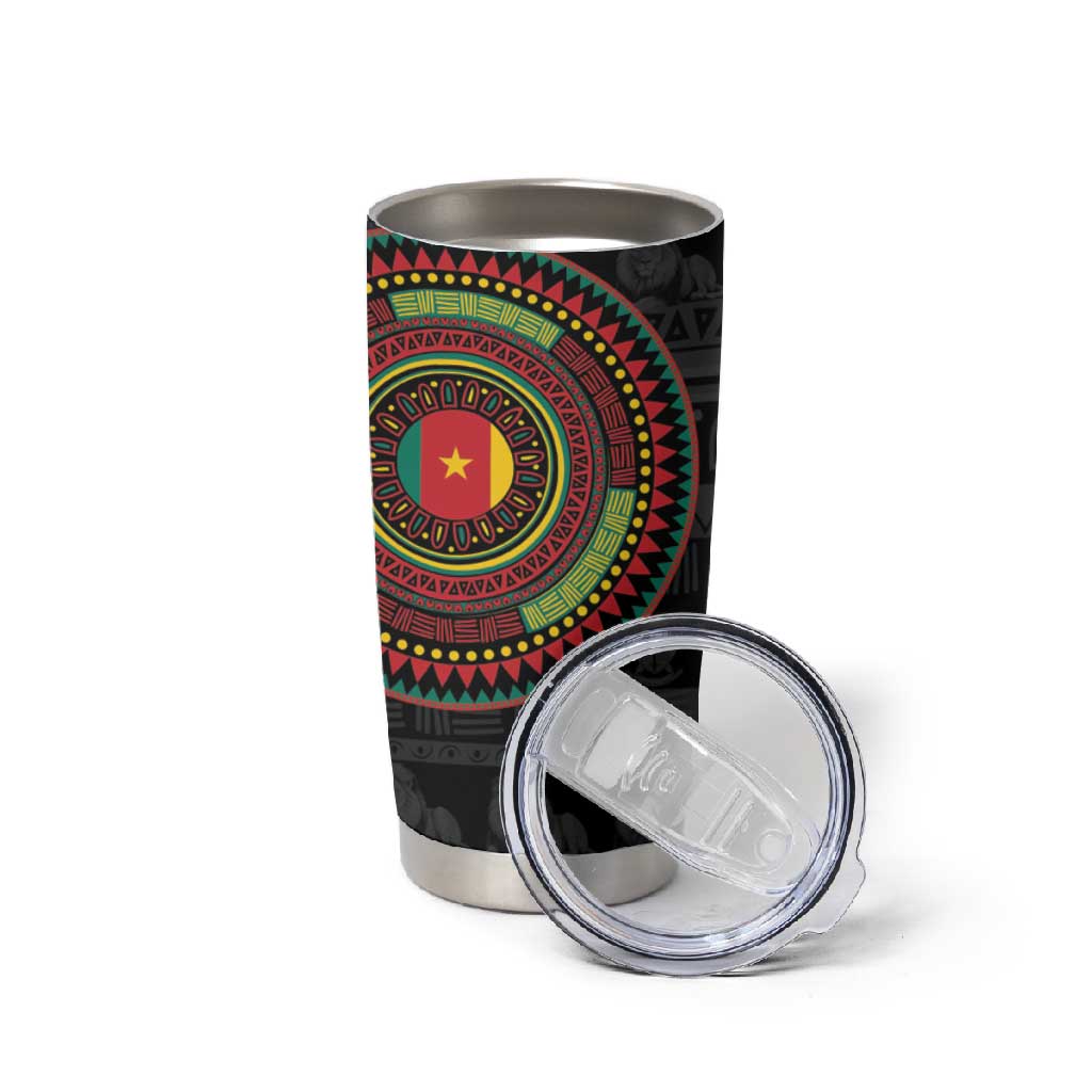Cameroon African Tribal Pattern Tumbler Cup Chest Arm Tattoo LT15