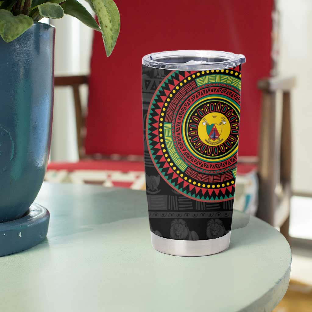 Cameroon African Tribal Pattern Tumbler Cup Chest Arm Tattoo LT15