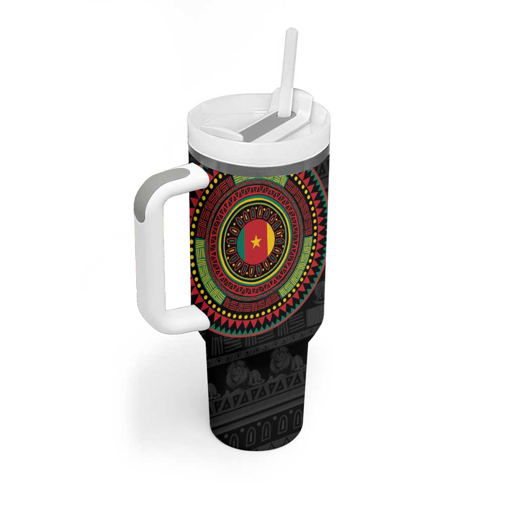 Cameroon African Tribal Pattern Tumbler With Handle Chest Arm Tattoo LT15