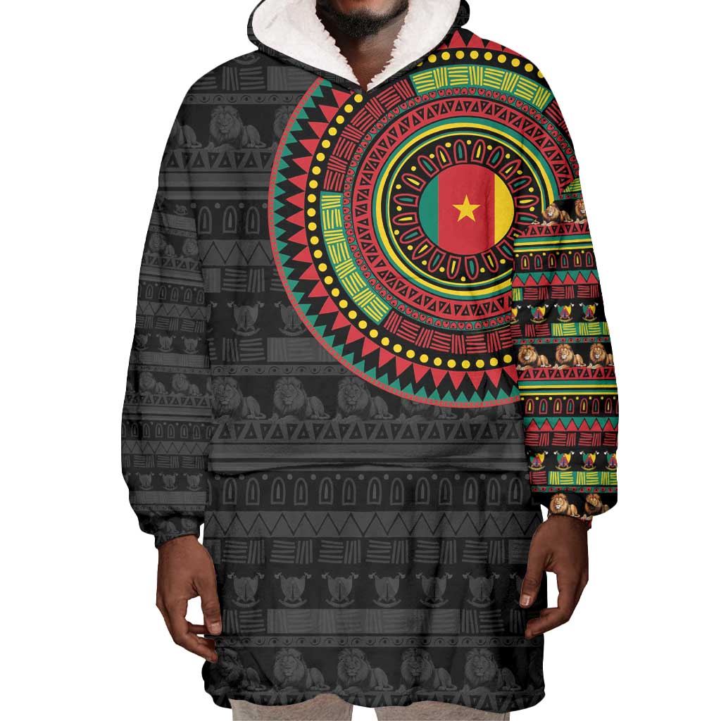 Cameroon African Tribal Pattern Wearable Blanket Hoodie Chest Arm Tattoo LT15