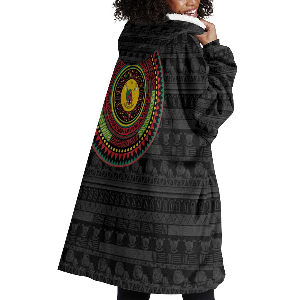 Cameroon African Tribal Pattern Wearable Blanket Hoodie Chest Arm Tattoo LT15