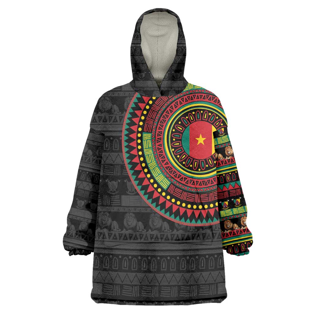 Cameroon African Tribal Pattern Wearable Blanket Hoodie Chest Arm Tattoo LT15