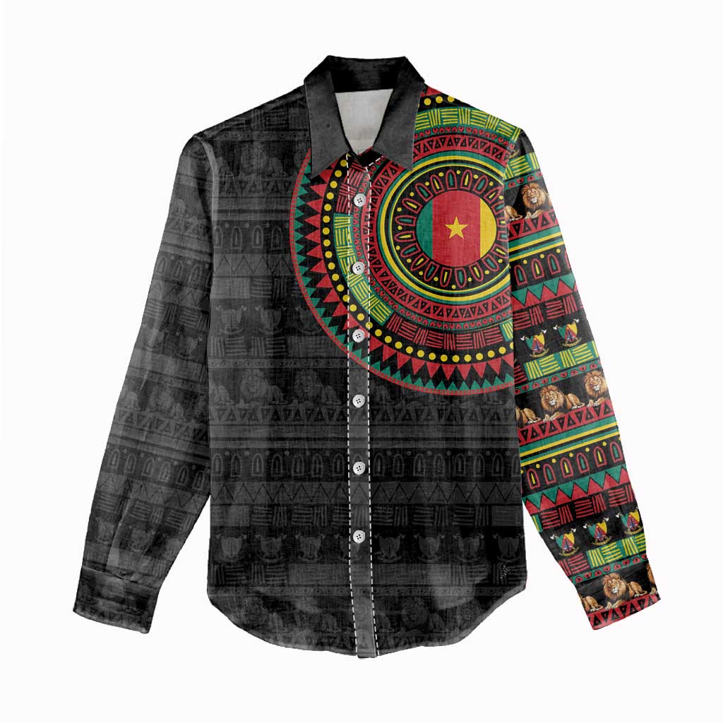 Cameroon African Tribal Pattern Women Casual Shirt Chest Arm Tattoo LT15