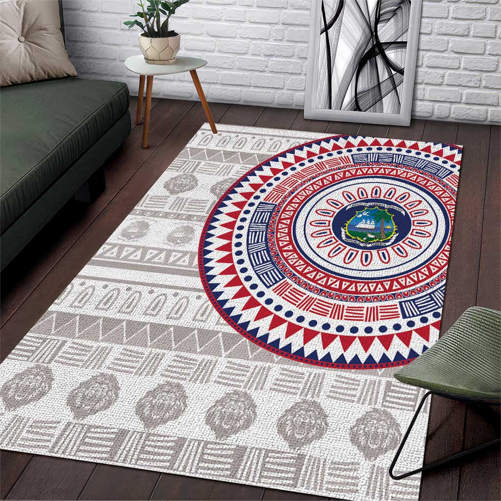 Liberia African Tribal Pattern Area Rug Chest Arm Tattoo LT15