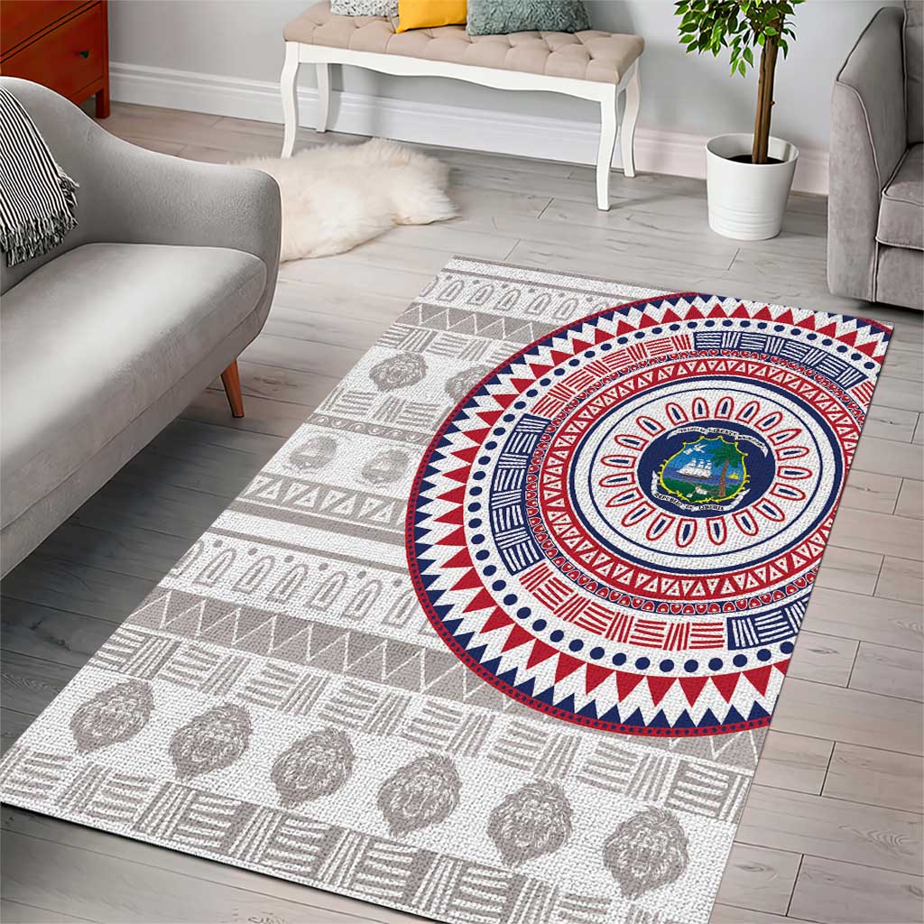 Liberia African Tribal Pattern Area Rug Chest Arm Tattoo LT15
