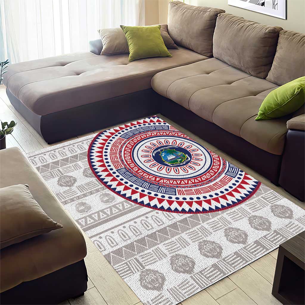 Liberia African Tribal Pattern Area Rug Chest Arm Tattoo LT15