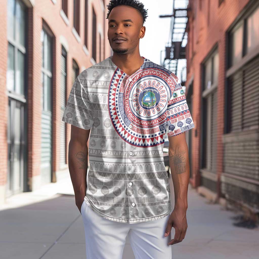 Liberia African Tribal Pattern Baseball Jersey Chest Arm Tattoo LT15
