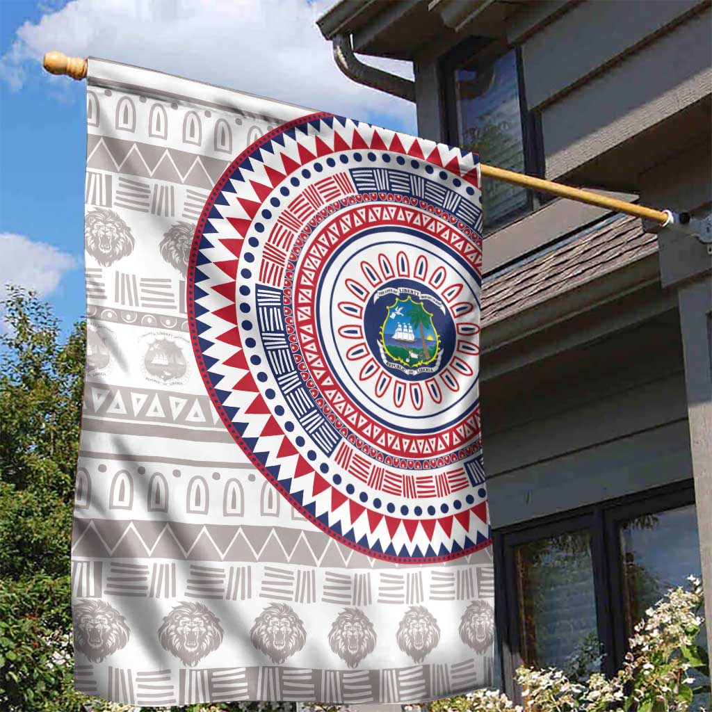 Liberia African Tribal Pattern Garden Flag Chest Arm Tattoo LT15
