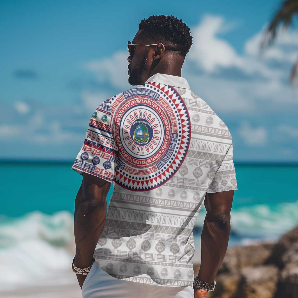 Liberia African Tribal Pattern Hawaiian Shirt Chest Arm Tattoo LT15