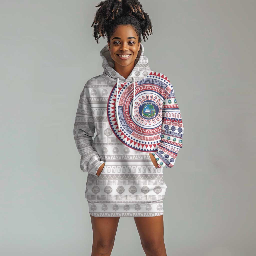 Liberia African Tribal Pattern Hoodie Dress Chest Arm Tattoo LT15