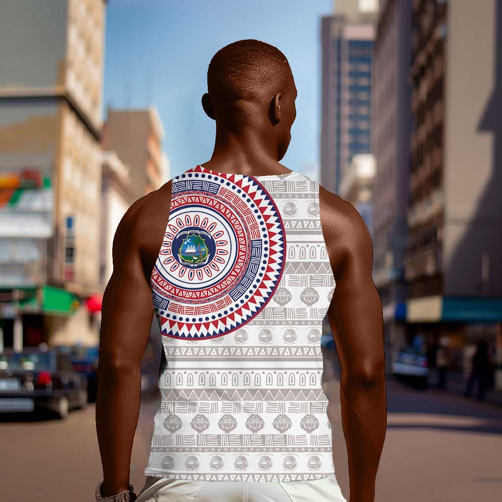 Liberia African Tribal Pattern Men Tank Top Chest Arm Tattoo LT15
