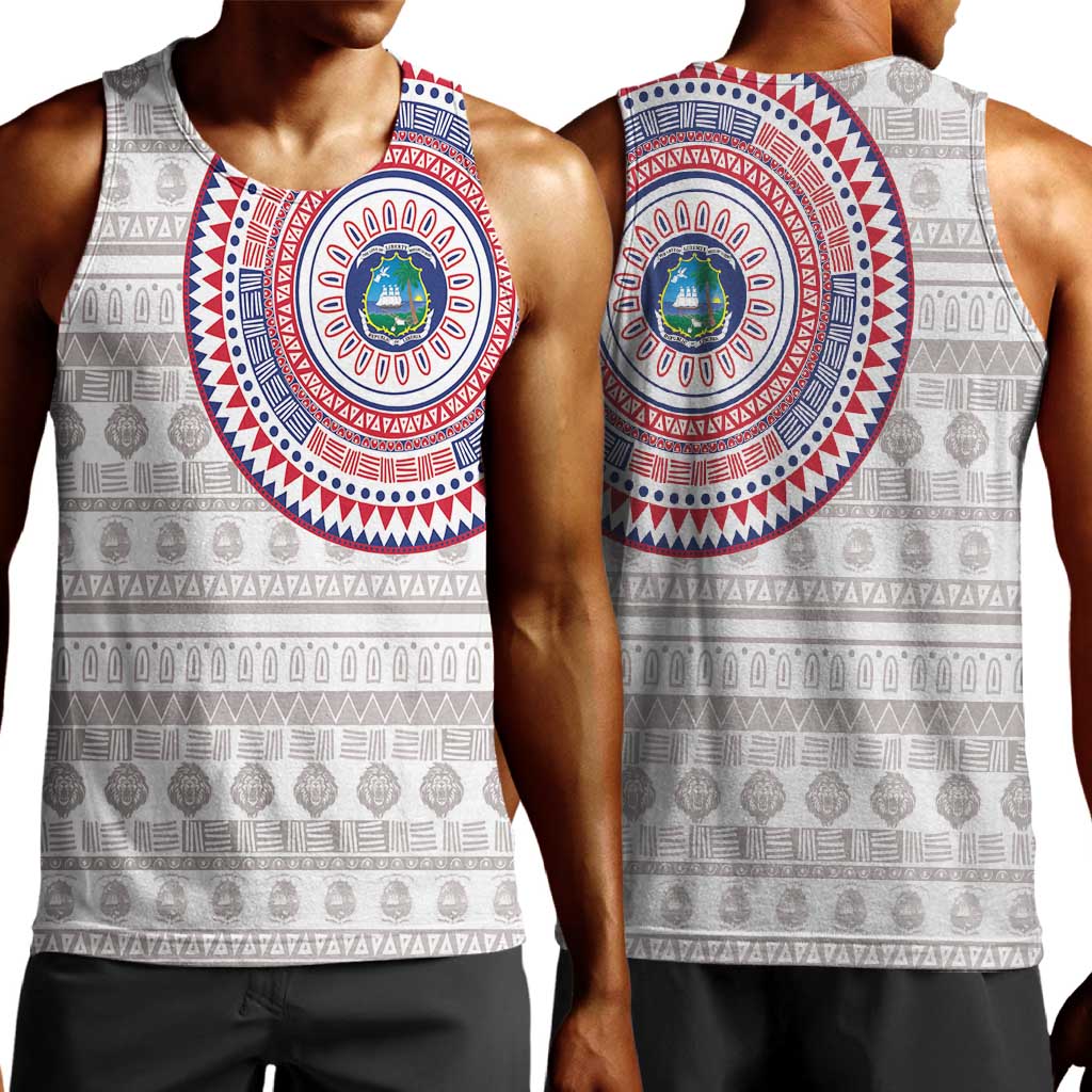 Liberia African Tribal Pattern Men Tank Top Chest Arm Tattoo LT15