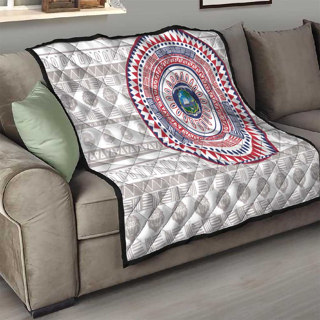 Liberia African Tribal Pattern Quilt Chest Arm Tattoo LT15