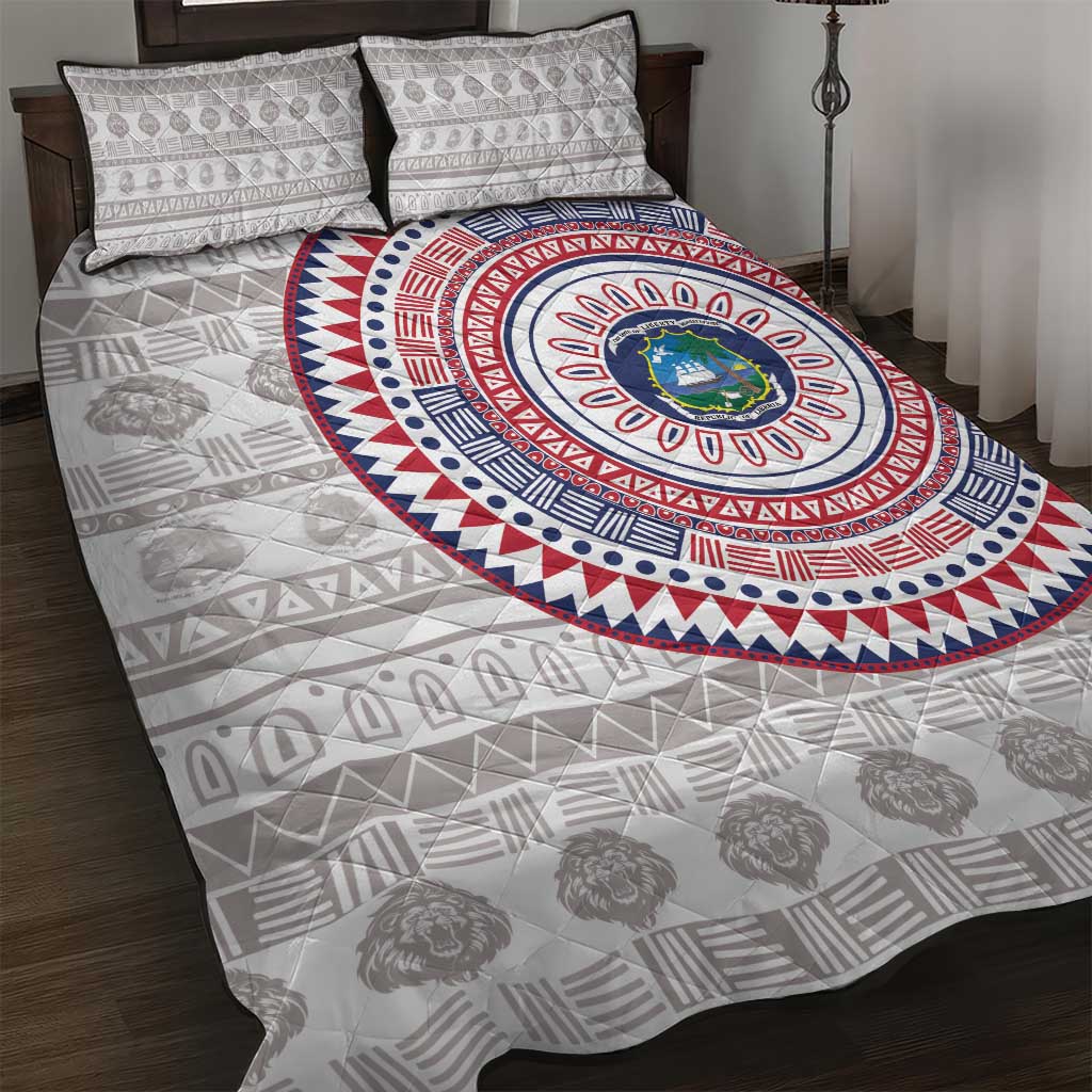 Liberia African Tribal Pattern Quilt Bed Set Chest Arm Tattoo LT15