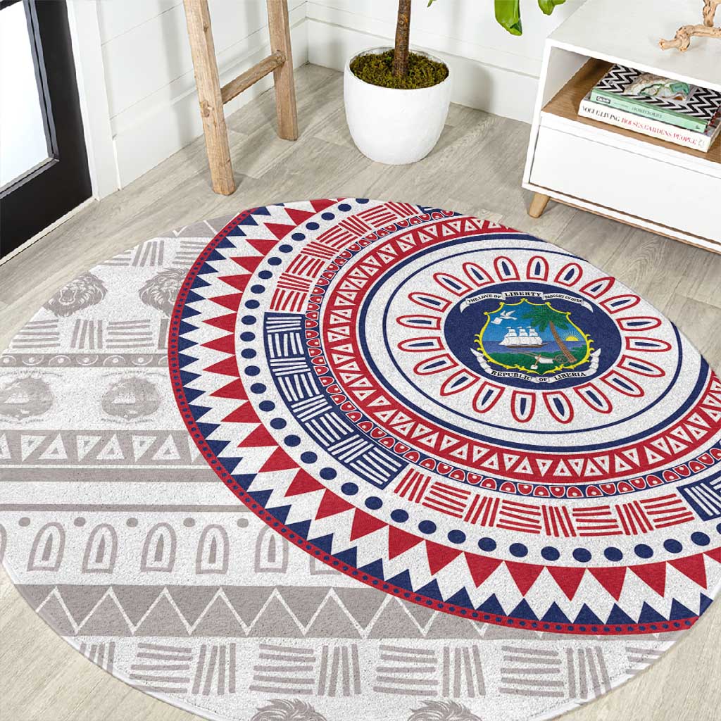 Liberia African Tribal Pattern Round Carpet Chest Arm Tattoo LT15