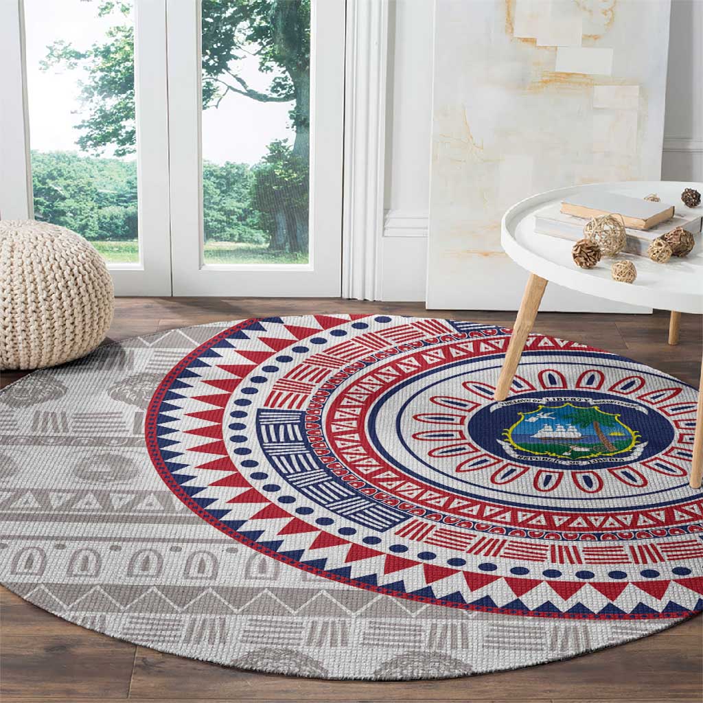 Liberia African Tribal Pattern Round Carpet Chest Arm Tattoo LT15