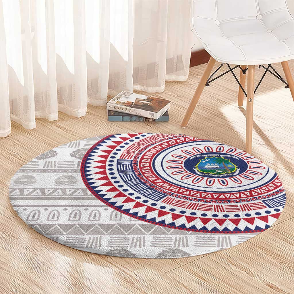 Liberia African Tribal Pattern Round Carpet Chest Arm Tattoo LT15
