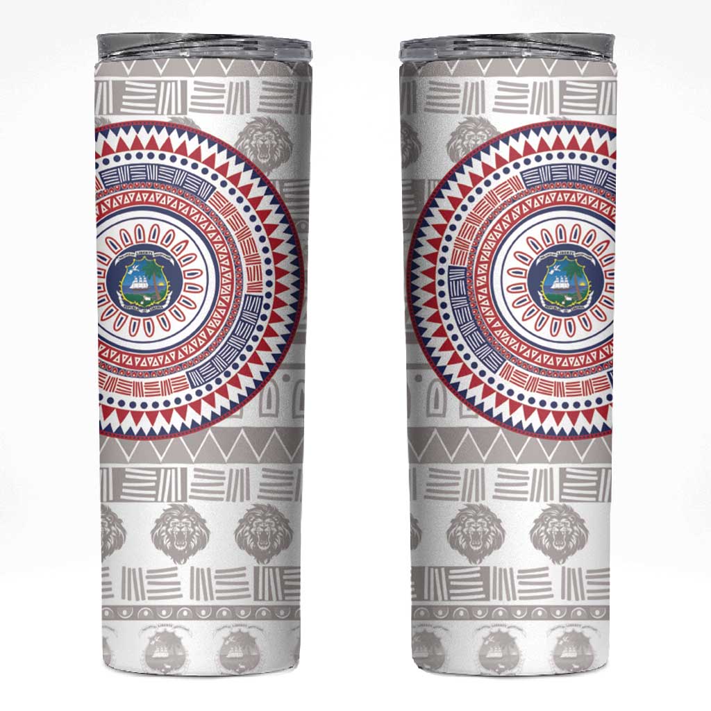 Liberia African Tribal Pattern Skinny Tumbler Chest Arm Tattoo LT15