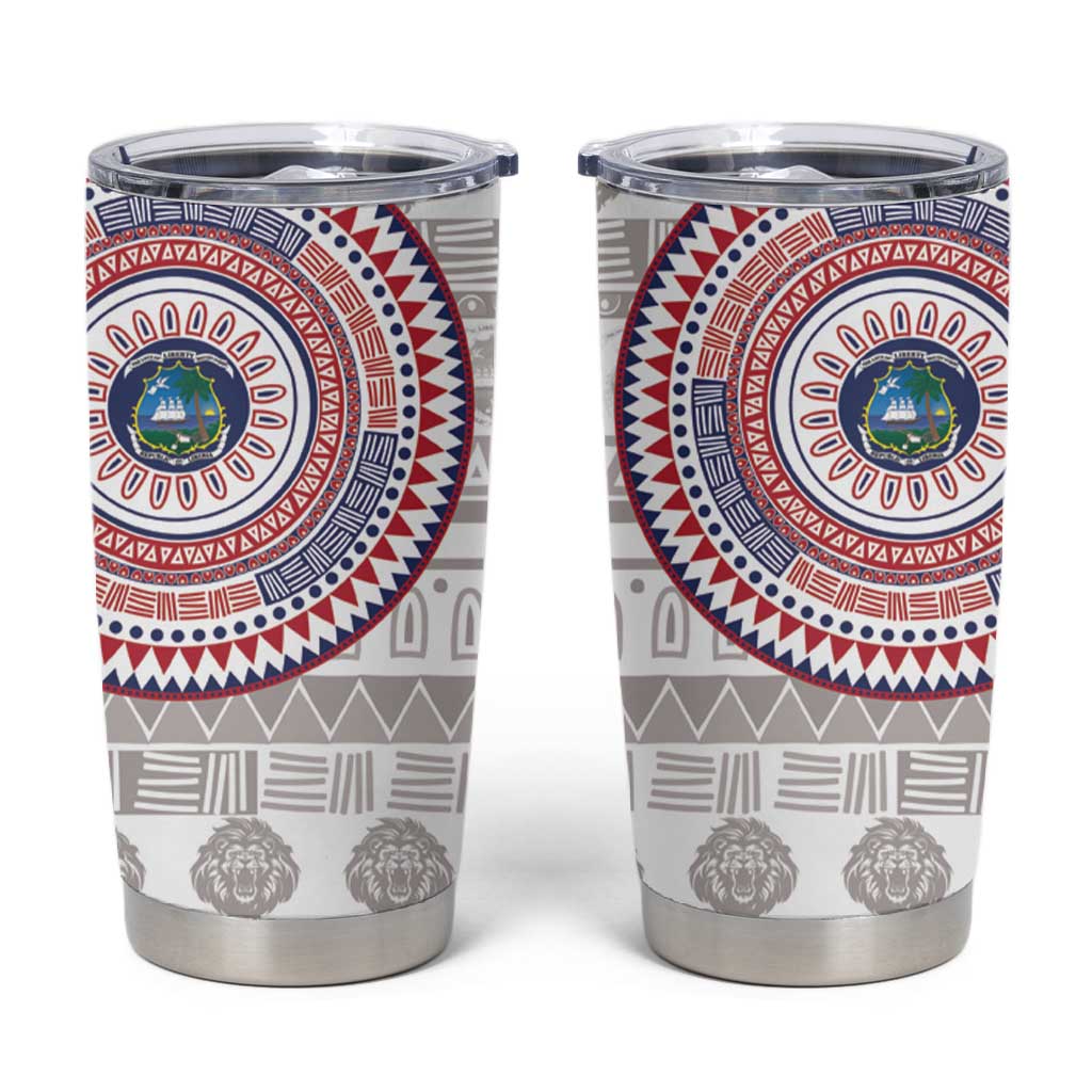 Liberia African Tribal Pattern Tumbler Cup Chest Arm Tattoo LT15