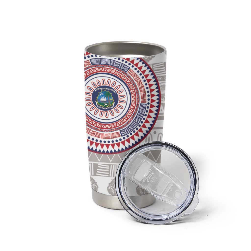 Liberia African Tribal Pattern Tumbler Cup Chest Arm Tattoo LT15