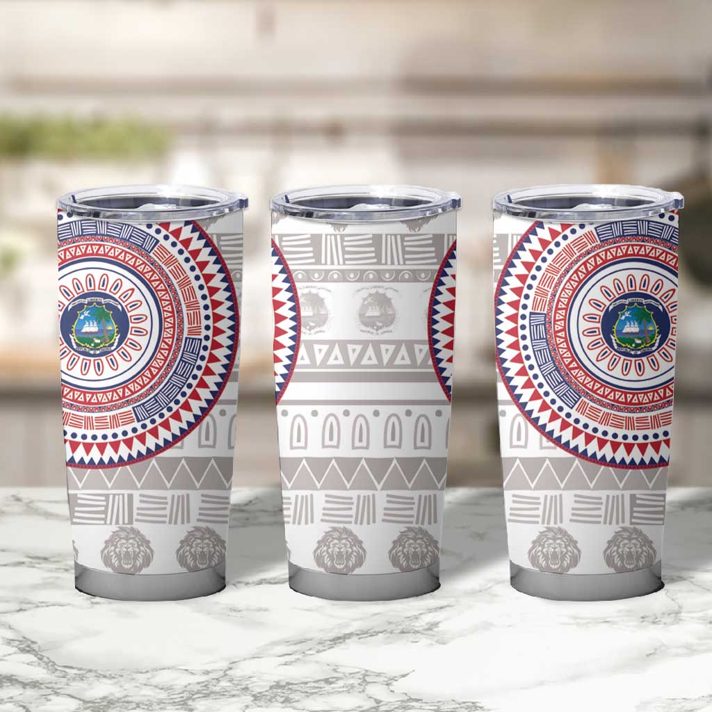 Liberia African Tribal Pattern Tumbler Cup Chest Arm Tattoo LT15