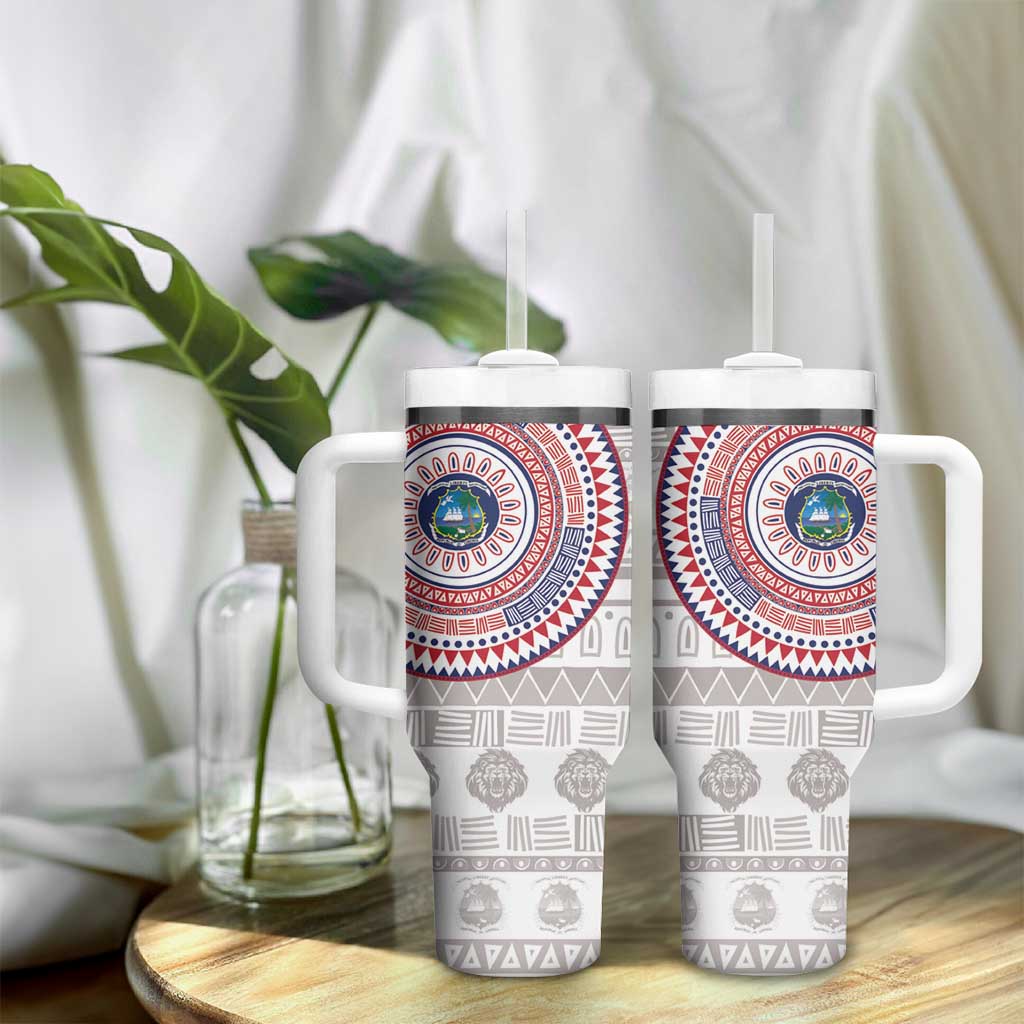 Liberia African Tribal Pattern Tumbler With Handle Chest Arm Tattoo LT15