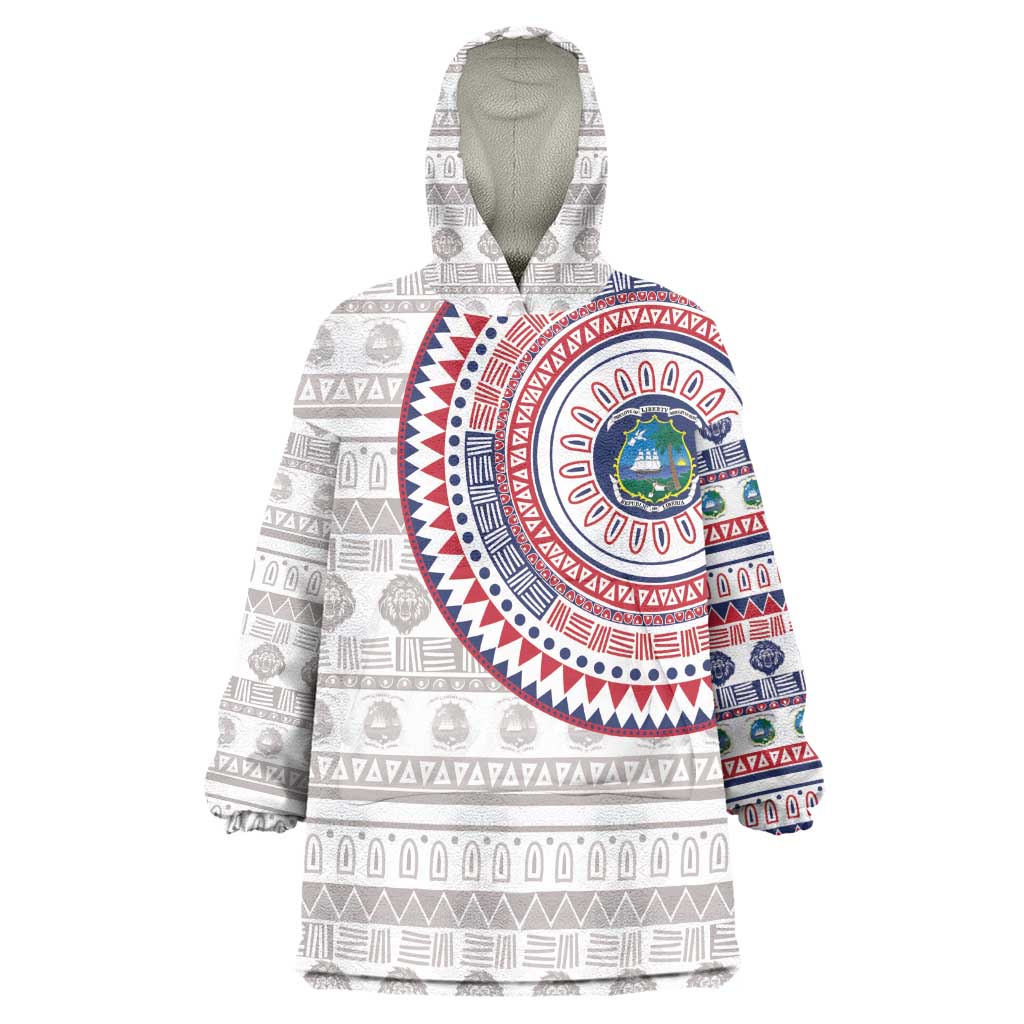Liberia African Tribal Pattern Wearable Blanket Hoodie Chest Arm Tattoo LT15