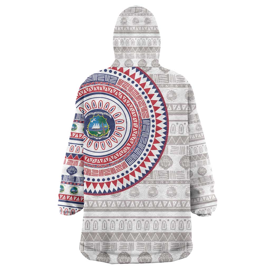 Liberia African Tribal Pattern Wearable Blanket Hoodie Chest Arm Tattoo LT15