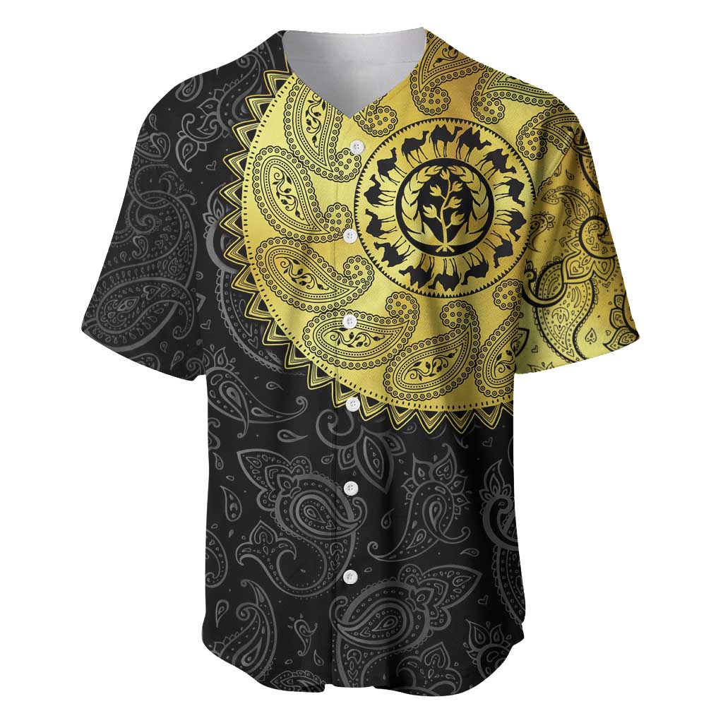 Eritrea African Tribal Mix Paisley Pattern Baseball Jersey Chest Arm Tattoo LT15
