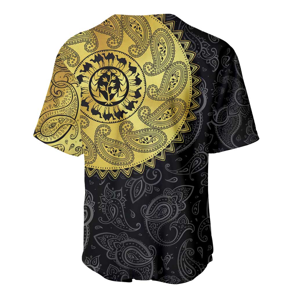 Eritrea African Tribal Mix Paisley Pattern Baseball Jersey Chest Arm Tattoo LT15