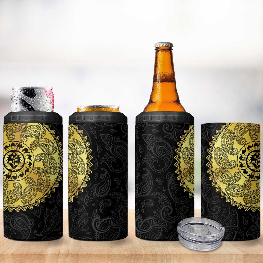 Eritrea African Tribal Mix Paisley Pattern 4 in 1 Can Cooler Tumbler Chest Arm Tattoo LT15