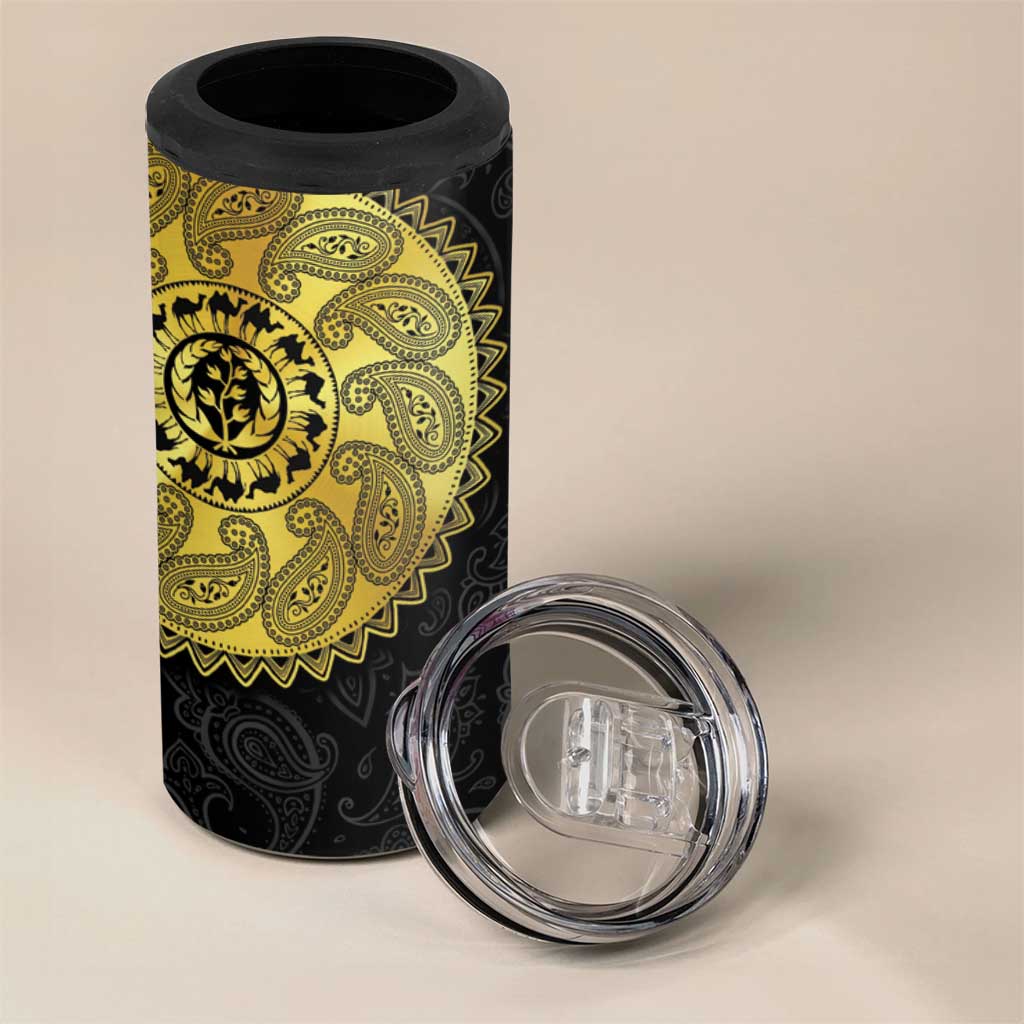 Eritrea African Tribal Mix Paisley Pattern 4 in 1 Can Cooler Tumbler Chest Arm Tattoo LT15