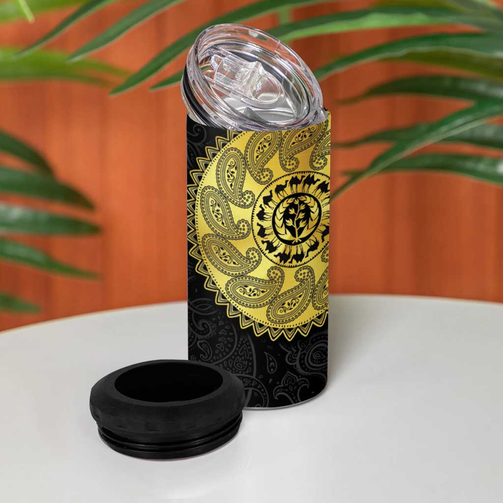 Eritrea African Tribal Mix Paisley Pattern 4 in 1 Can Cooler Tumbler Chest Arm Tattoo LT15