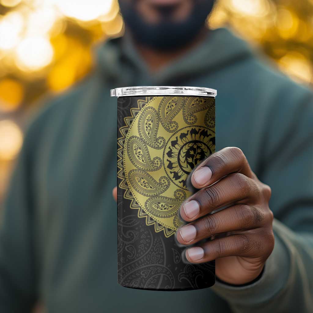 Eritrea African Tribal Mix Paisley Pattern 4 in 1 Can Cooler Tumbler Chest Arm Tattoo LT15