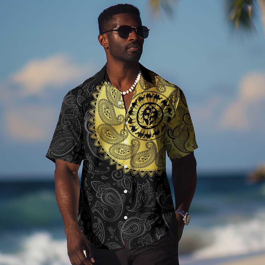 Eritrea African Tribal Mix Paisley Pattern Hawaiian Shirt Chest Arm Tattoo LT15