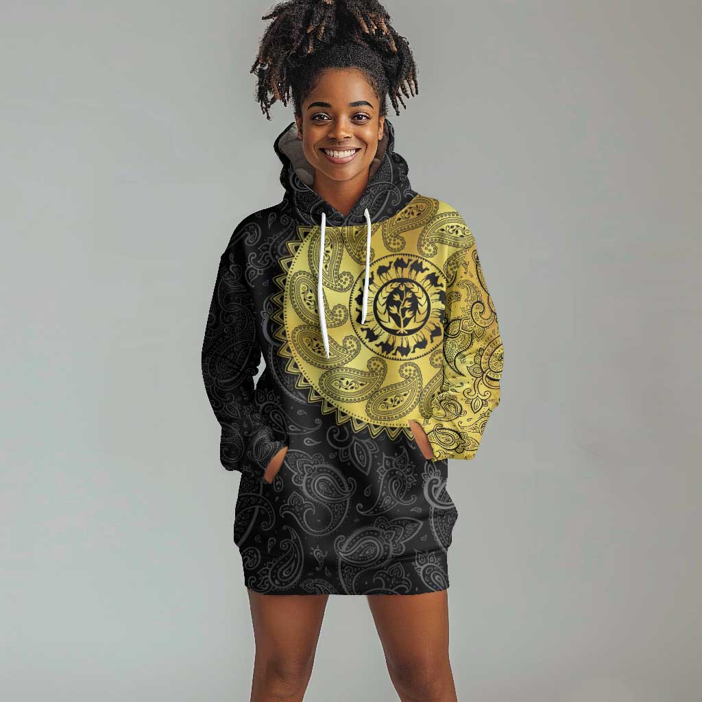 Eritrea African Tribal Mix Paisley Pattern Hoodie Dress Chest Arm Tattoo LT15