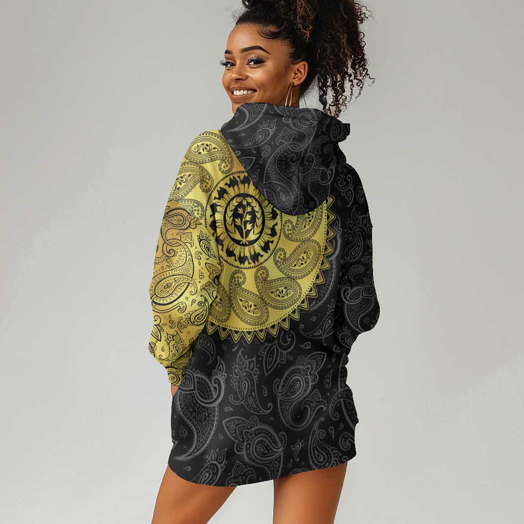 Eritrea African Tribal Mix Paisley Pattern Hoodie Dress Chest Arm Tattoo LT15