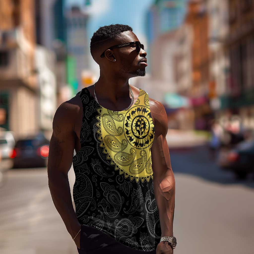 Eritrea African Tribal Mix Paisley Pattern Men Tank Top Chest Arm Tattoo LT15