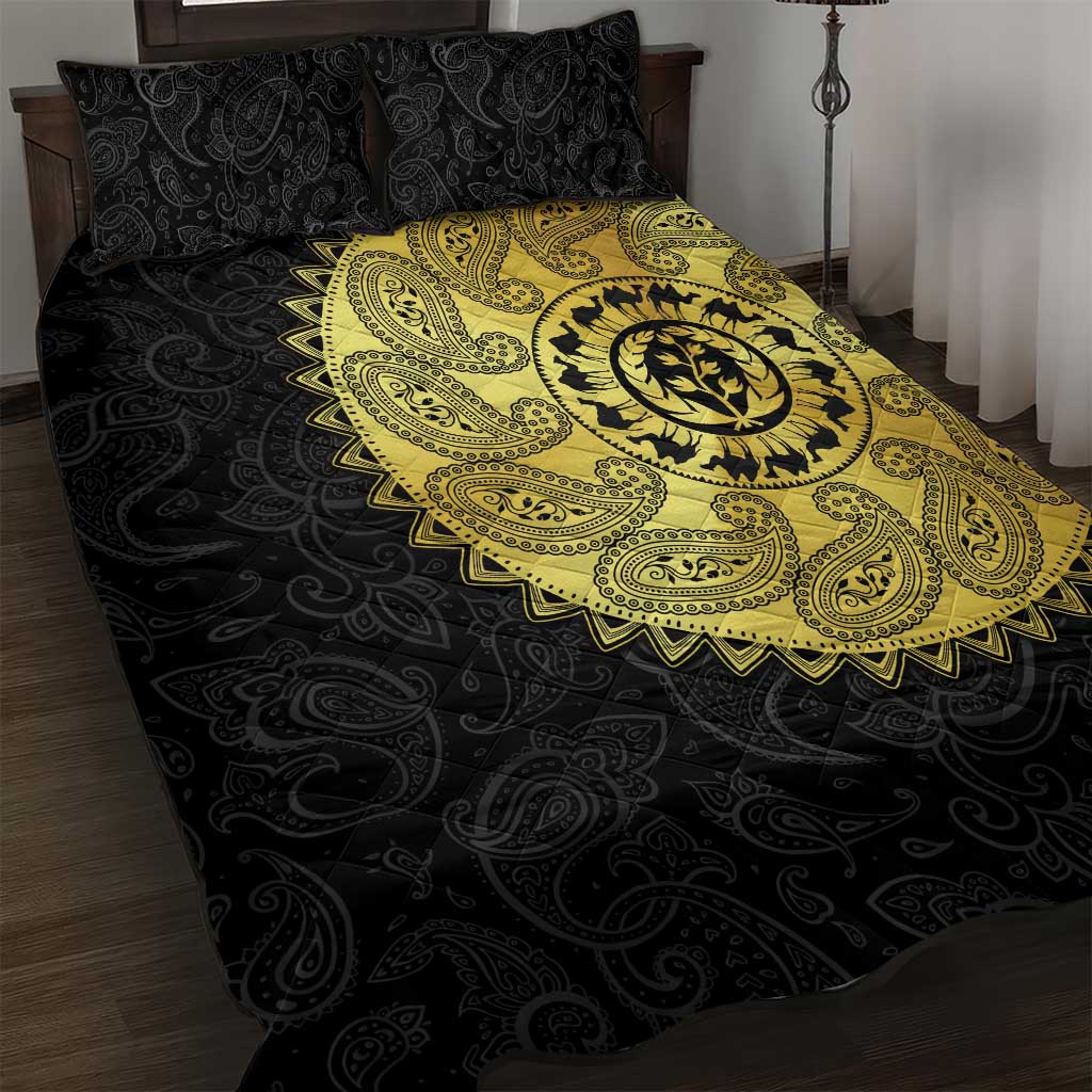Eritrea African Tribal Mix Paisley Pattern Quilt Bed Set Chest Arm Tattoo LT15