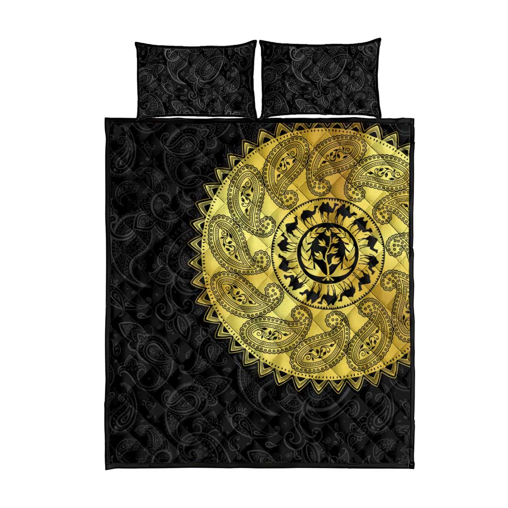 Eritrea African Tribal Mix Paisley Pattern Quilt Bed Set Chest Arm Tattoo LT15