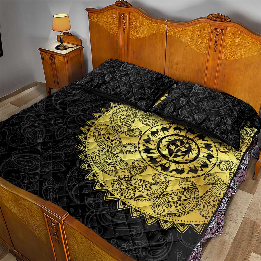 Eritrea African Tribal Mix Paisley Pattern Quilt Bed Set Chest Arm Tattoo LT15