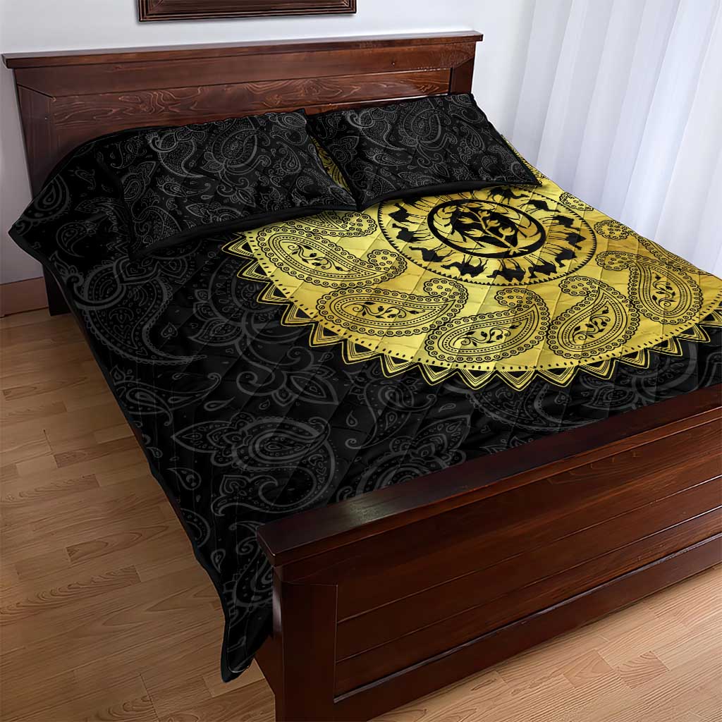 Eritrea African Tribal Mix Paisley Pattern Quilt Bed Set Chest Arm Tattoo LT15